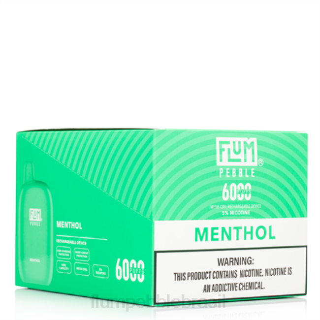 FLUM PEBBLES 6000 baforadas 10 pacotes mentol 828A58 | FLUM PEBBLE VAPE REVIEW